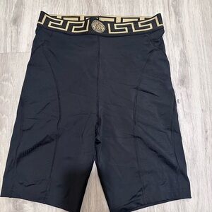 Versace 100% Authentic Brand New with Tags. Black Athletic Shorts with Gold Trim